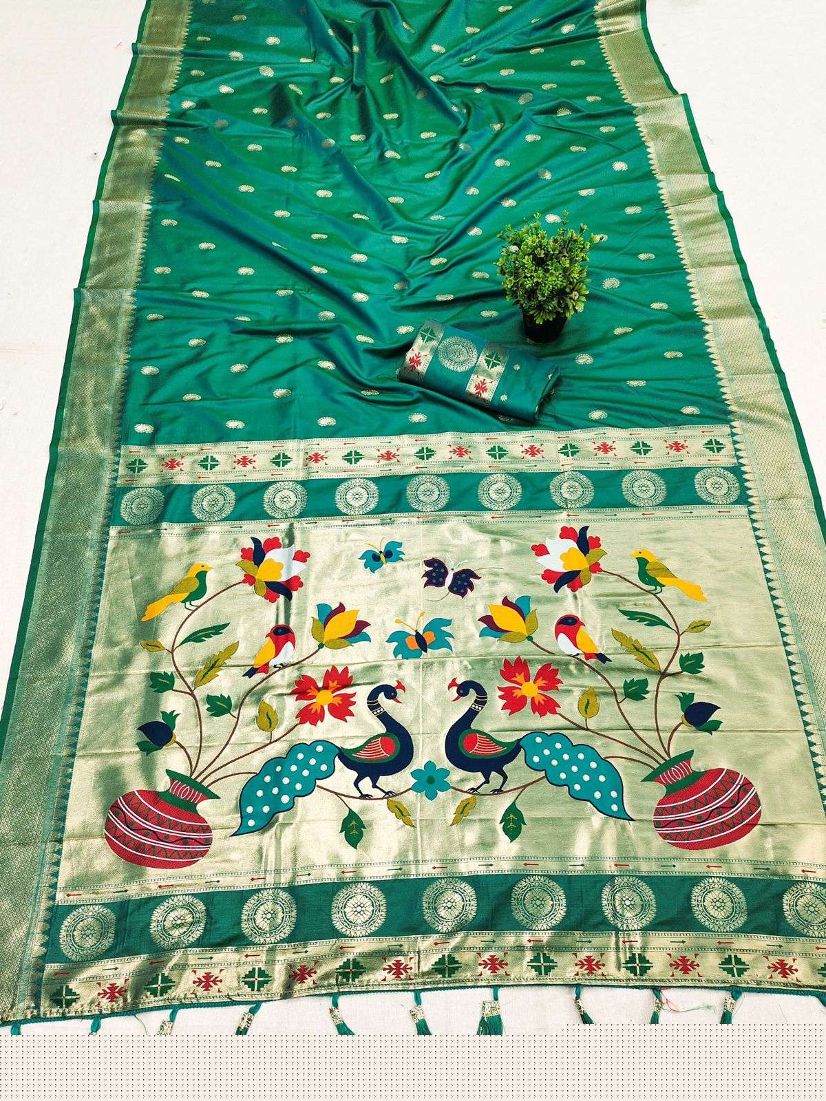 KRUTIKA PAITHANI BY ASLIWHOLESALE DESIGNER FANCY PAITHANI SILK SAREES