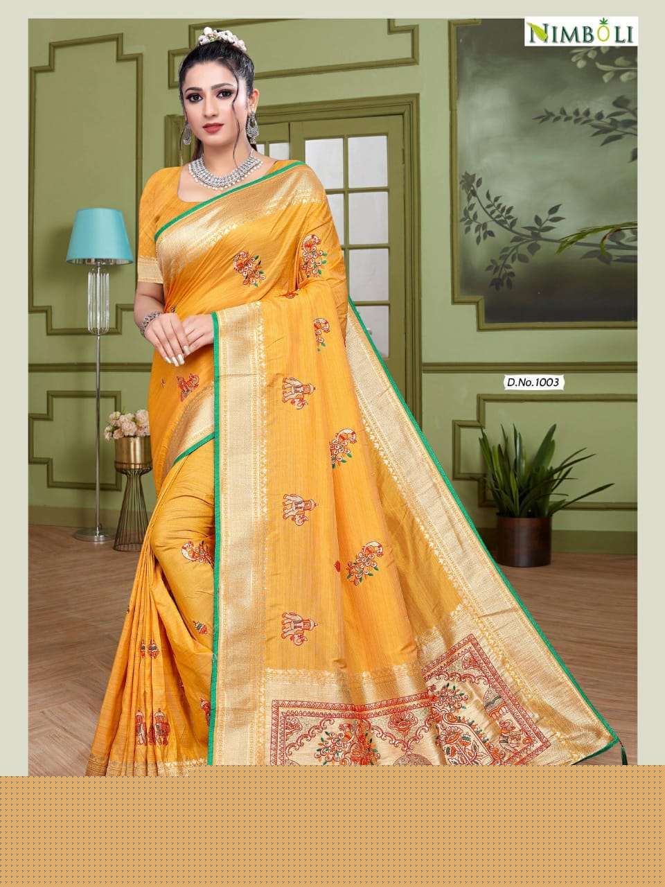 NIMBOLI MIX BY ASLIWHOLESALE DESIGNER SOFT BANARASI SILK WEAVING SAREES