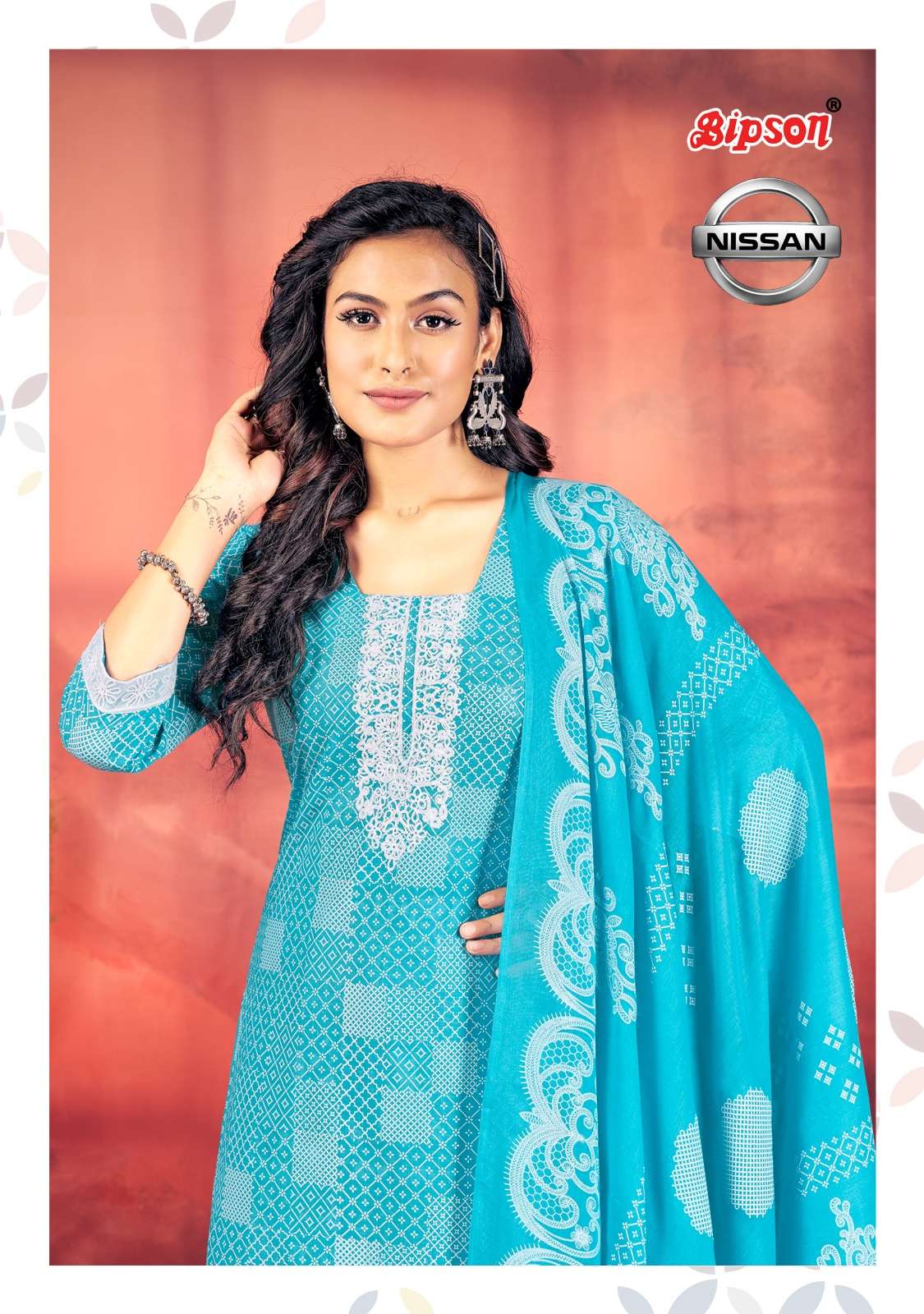 NISSAN 2214 BY BIPSON PRINTS 2214-A TO 2214-D SERIES PURE COTTON SILK DRESSES