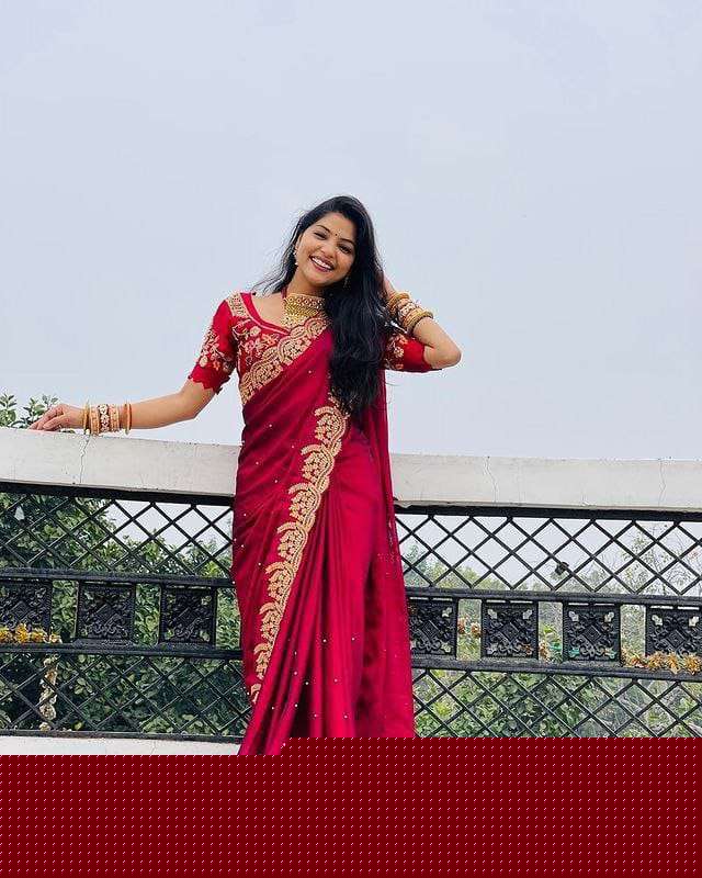 PC-6001 HIT BY ASLIWHOLESALE DESIGNER SOFT SILK MOTI WORK SAREES