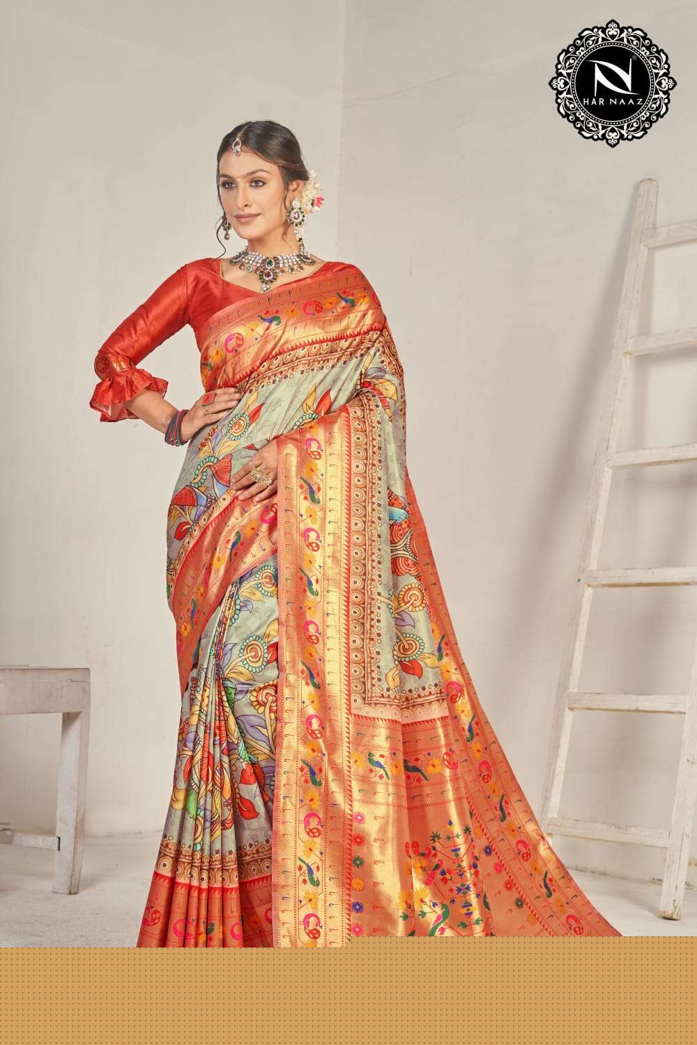 RAJWADI SILK BY ASLIWHOLESALE DESIGNER SOFT KALAMKARI SILK SAREES