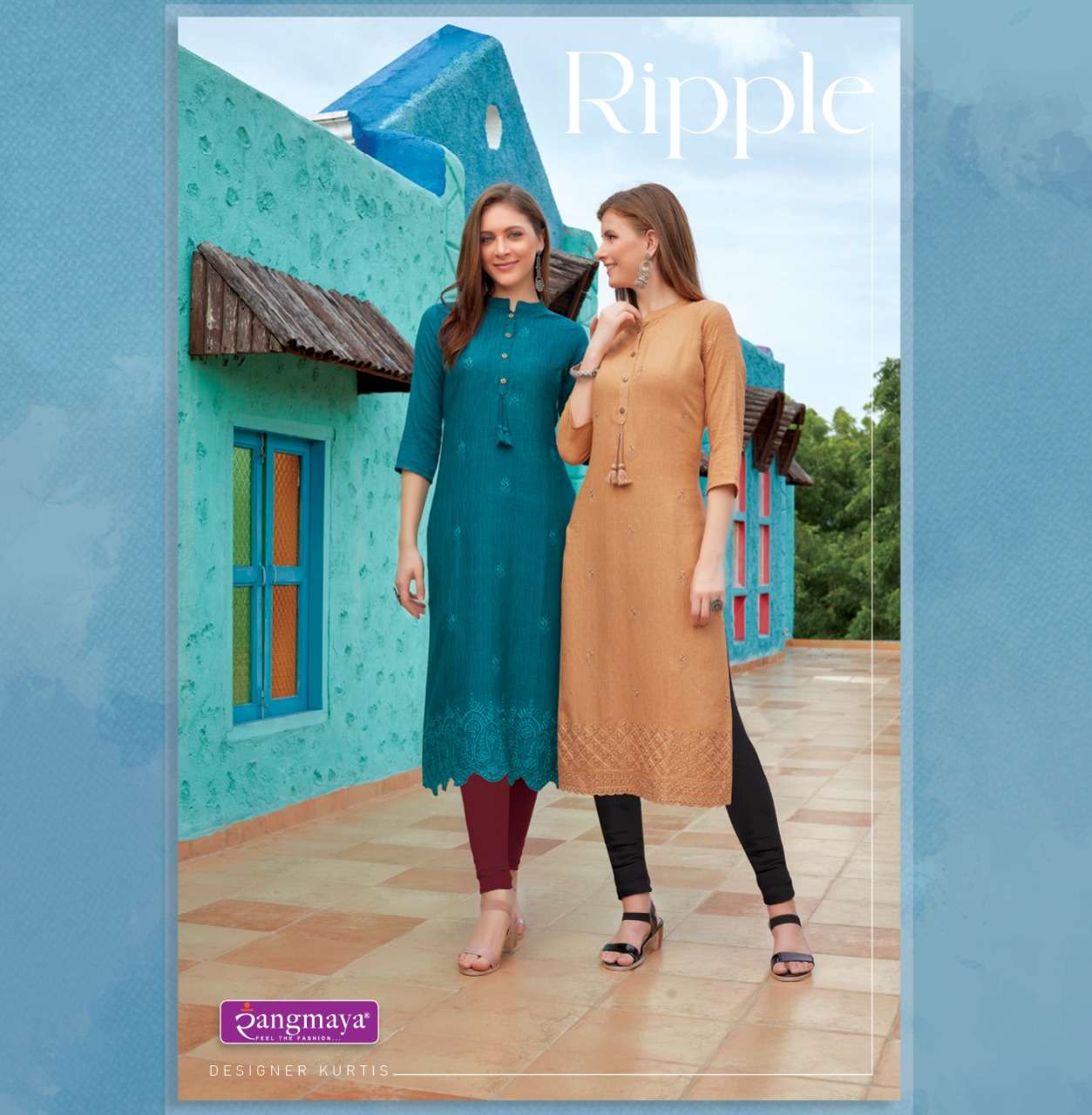 RIPPLE BY RANGMAYA 101 TO 106 SERIES BOMBAY IMPORTED KURTIS