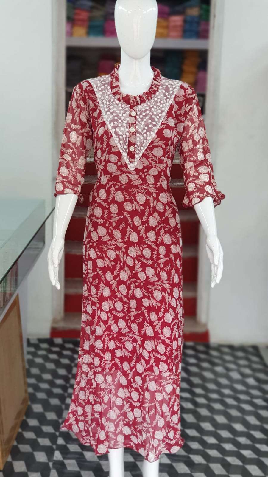 1300 COLOUR BY FF DESIGNER FANCY GEORGETTE LONG KURTI