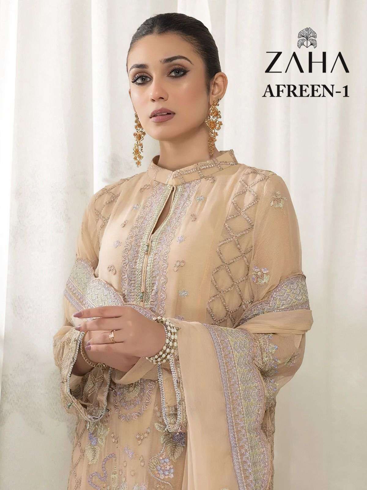 AFREEN VOL-1 BY ZAHA 10140 TO 10142 SERIES GEORGETTE PAKISTANI DRESSES