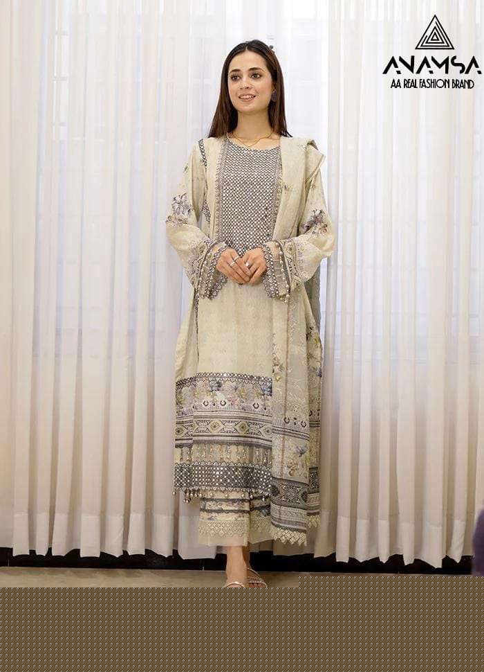 ANAMSA 224 BY ASLIWHOLESALE DESIGNER HEAVY MUSLIN COTTON WORK DRESS