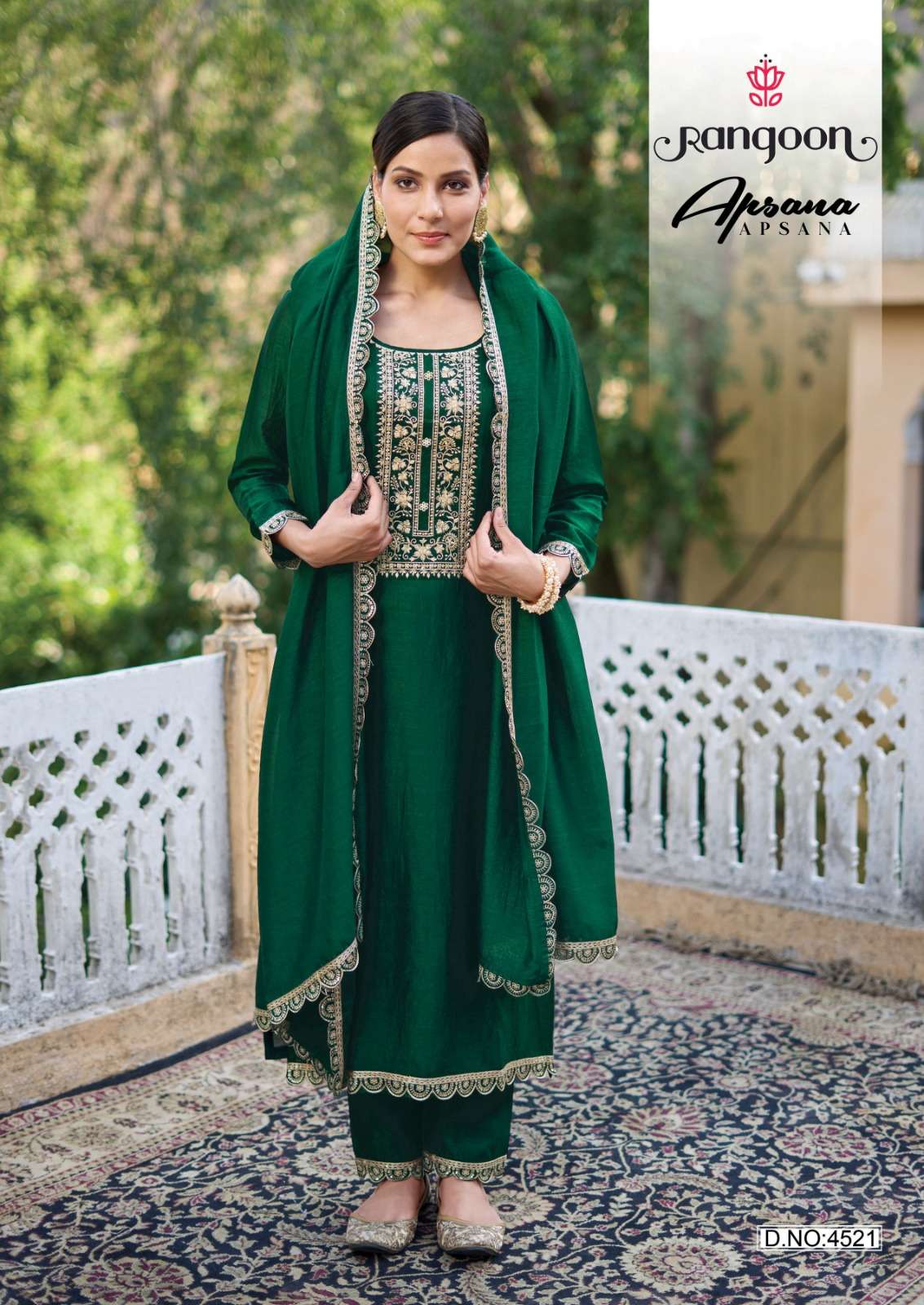 APSANA BY RANGOON 4521 TO 4526 SERIES HEAVY VICHITRA SILK WORK DRESSES