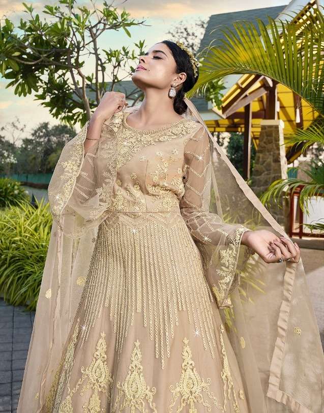 FLORENCE BY FIONA 22921 TO 22924 SERIES HEAVY NET WORK ANARKALI GOWN