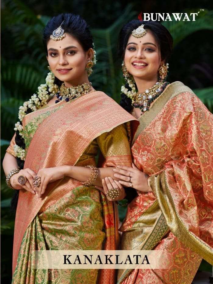 KANAKLATA BY BUNAWAT 1001 TO 1006 SERIES SILK WORK SAREES