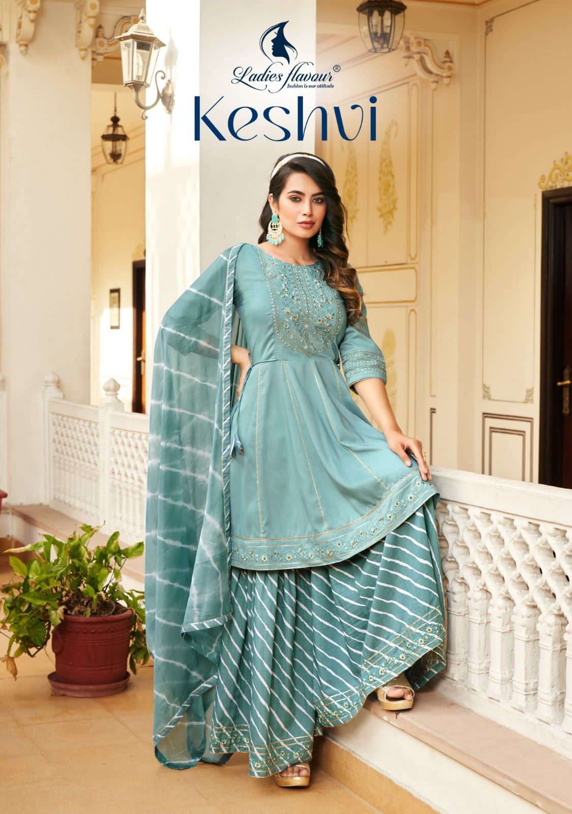 KESHVI BY LADIES FLAVOUR 1001 TO 1004 SERIES DESIGNER SILK DRESSES