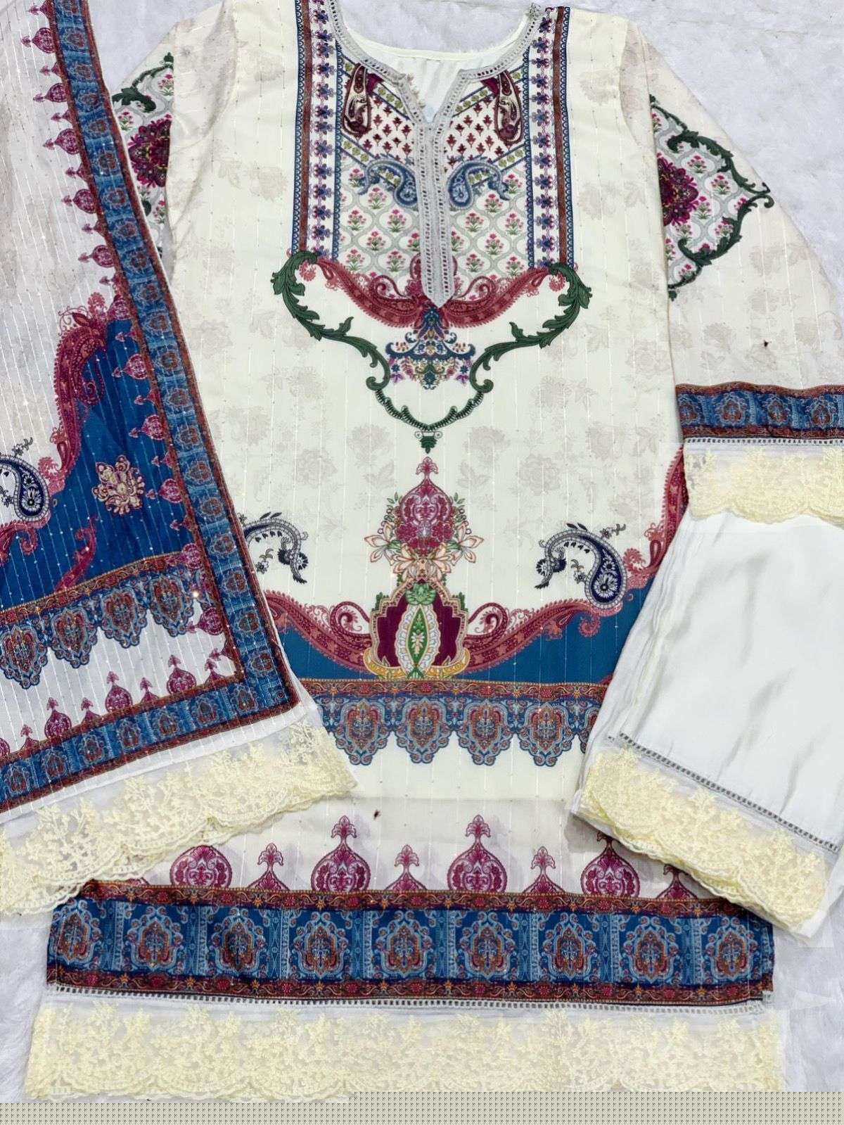 M PRINTS BY ASLIWHOLESALE MUSLIN EMBROIDERY PAKISTANI DRESSES
