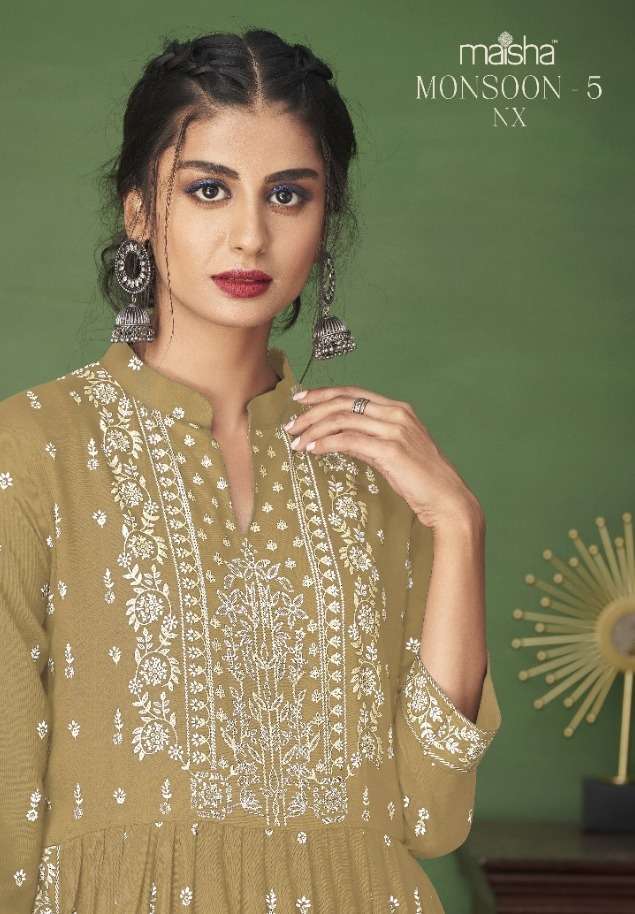 MONSOON VOL-5 NX BY MAISHA DESIGNER RAYON KURTIS WITH PALAZZO