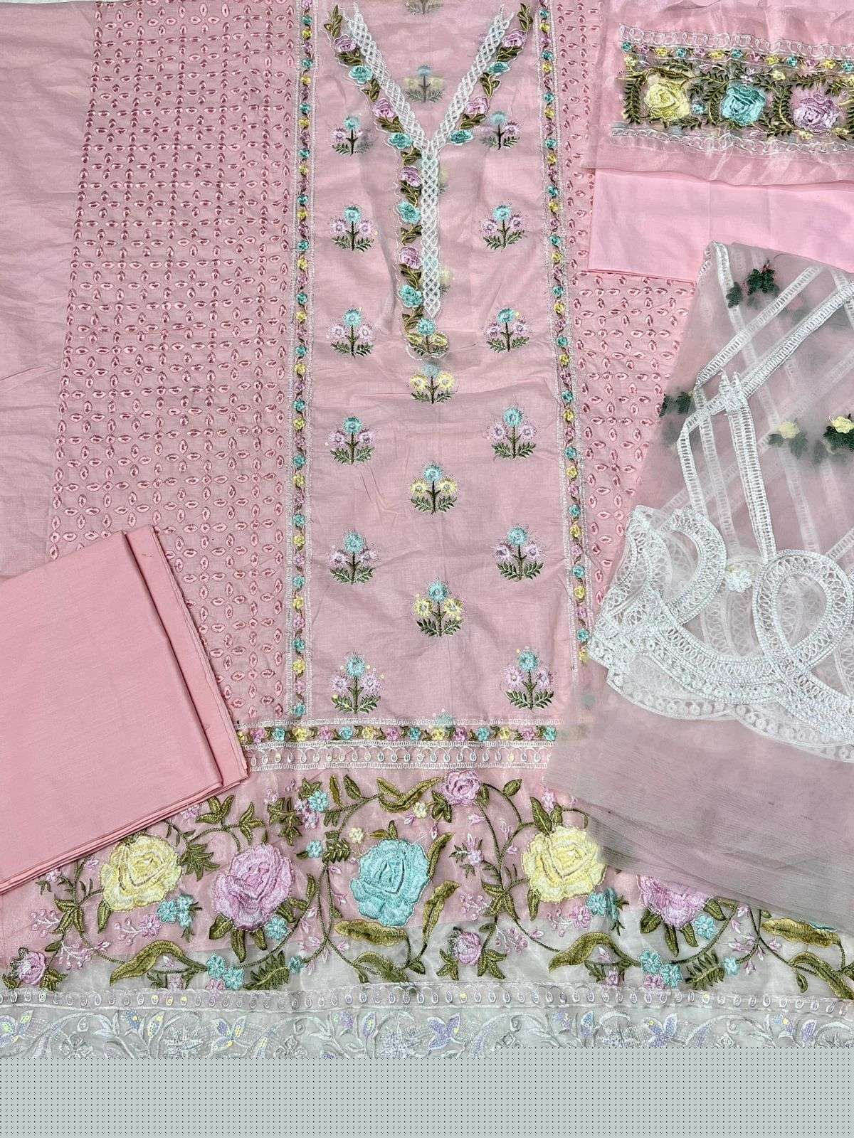 PAKISTANI SUITS VOL-010 BY ASLIWHOLESALE COTTON EMBROIDERY PAKISTANI DRESS