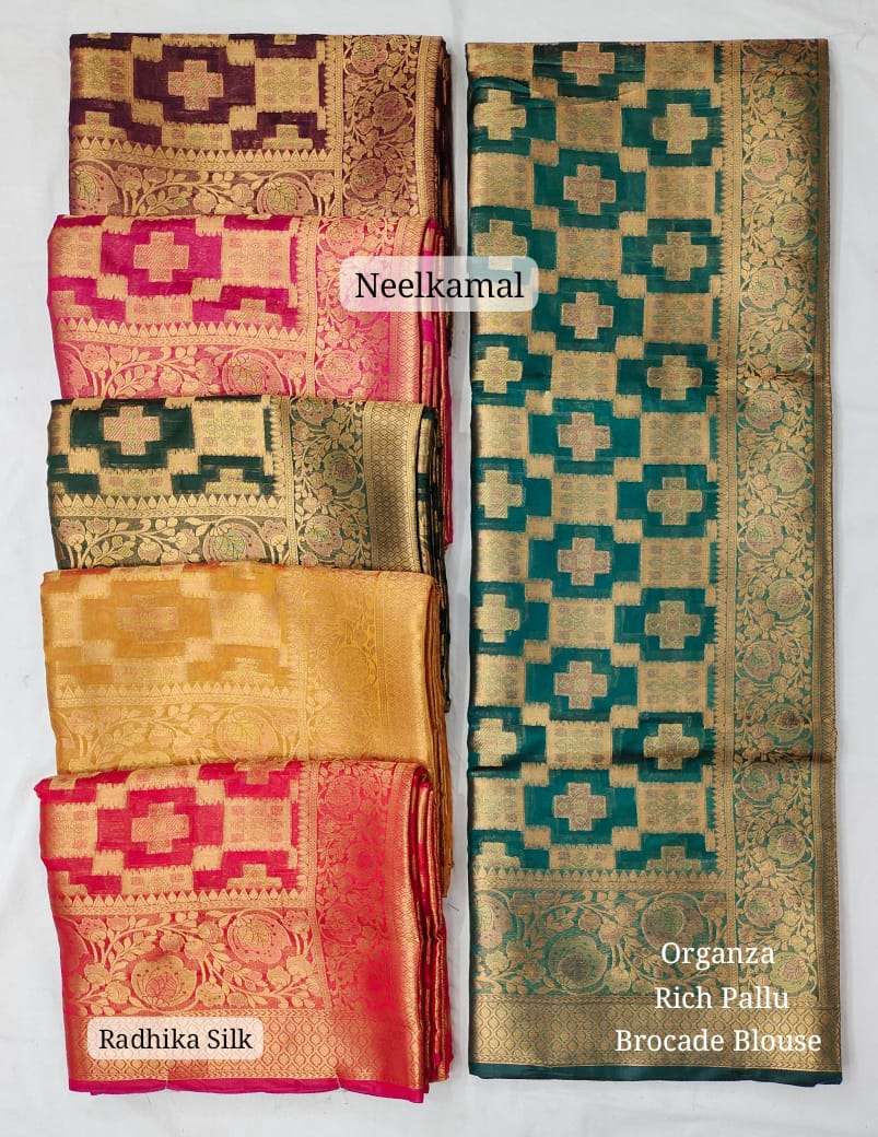 RADHIKA SILK BY NEELKAMAL SAREES INDIAN LATEST DESIGNER SILK SAREES