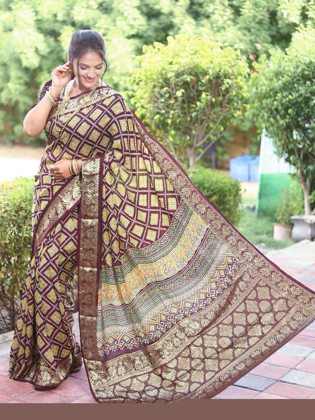 RAMILA-1 BY ASLIWHOLESALE FANCY AJRAKH SILK DESIGNER SAREES
