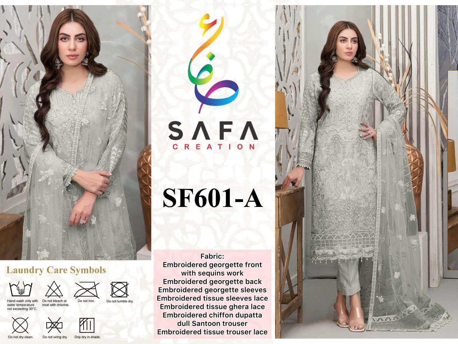 SAFA 601 COLOURS BY SAFA CREATION DESIGNER FAUX GEORGETTE DRESSES