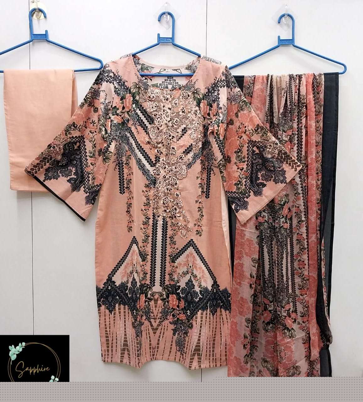 SAPPHIRE ALL TIME HITS BY ASLIWHOLESALE HEAVY COTTON PAKISTANI DRESSES