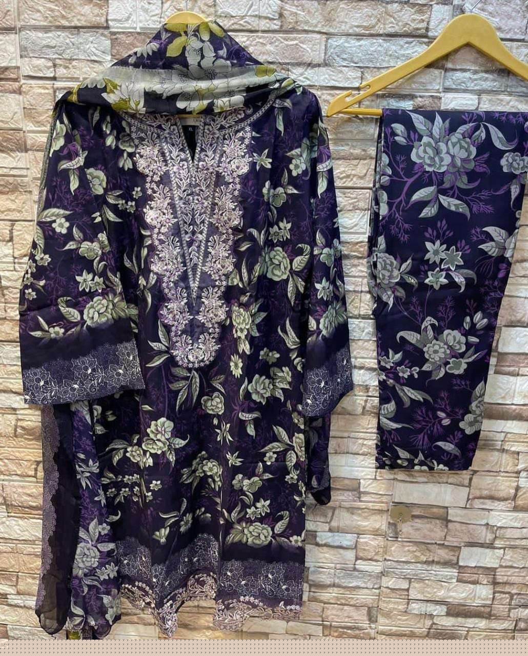 SAPPHIRE JAZMIN VOL-06 BY ASLIWHOLESALE LAWN COTTON HEAVY DRESS