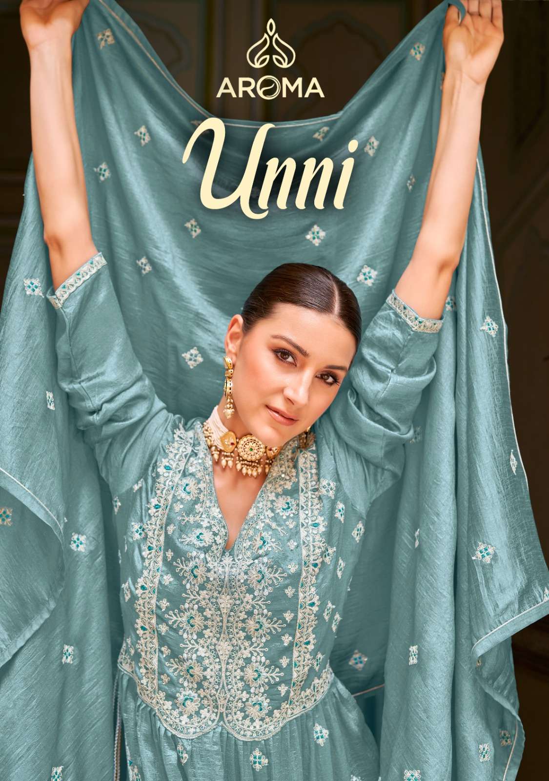 UNNI AROMA BY ASLIWHOLESALE 1051 TO 1054 SERIES PREMIUM SILK DRESSES