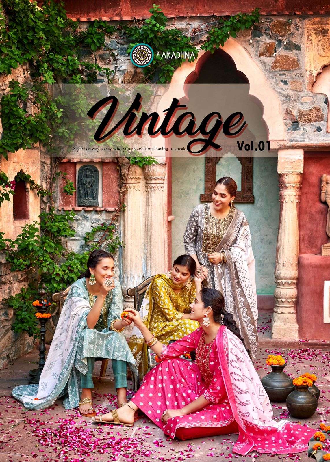VINTAGE VOL-1 BY ARADHNA FASHION 1001 TO 1008 SERIES COTTON DRESSES