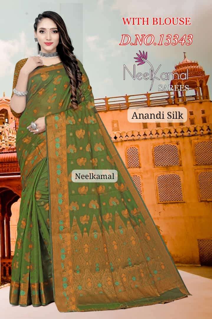 ANANDI SILK BY NEELKAMAL SAREES INDIAN LATEST DESIGNER SILK SAREES