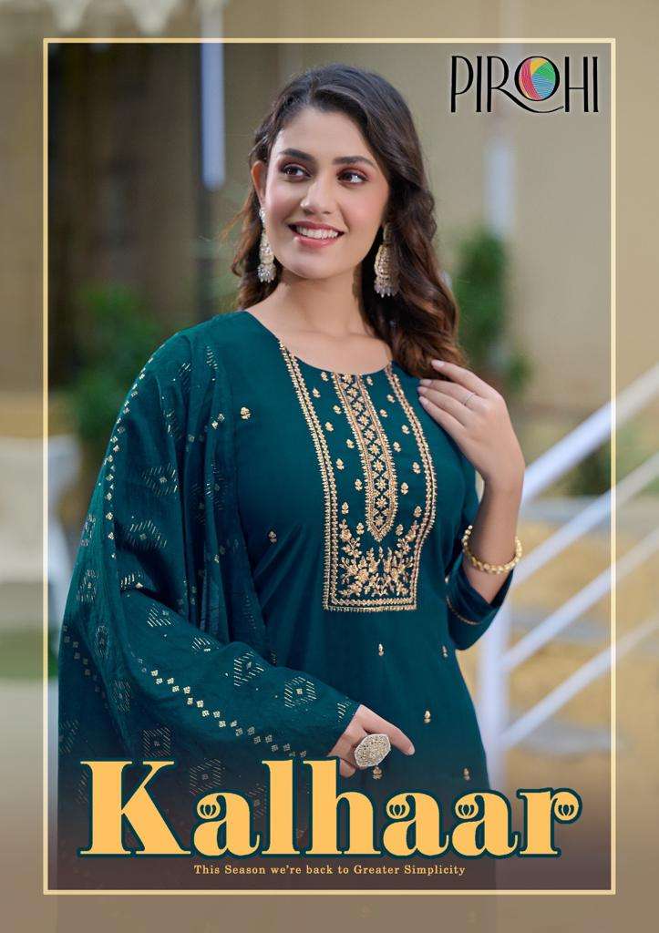 KALHAAR BY PIROHI 1001 TO 1004 SERIES DESIGNER VISCOSE SILK DRESSES