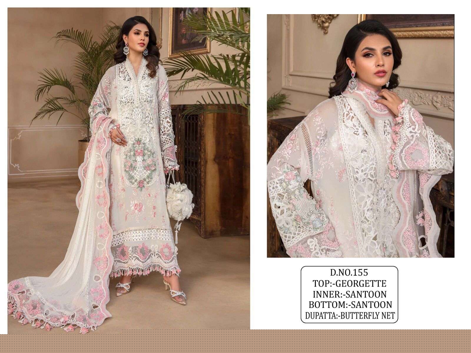 KF-155 COLORS BY ASLIWHOLESALE 155-A TO 155-C SERIES DESIGNER GEORGETTE DRESSES