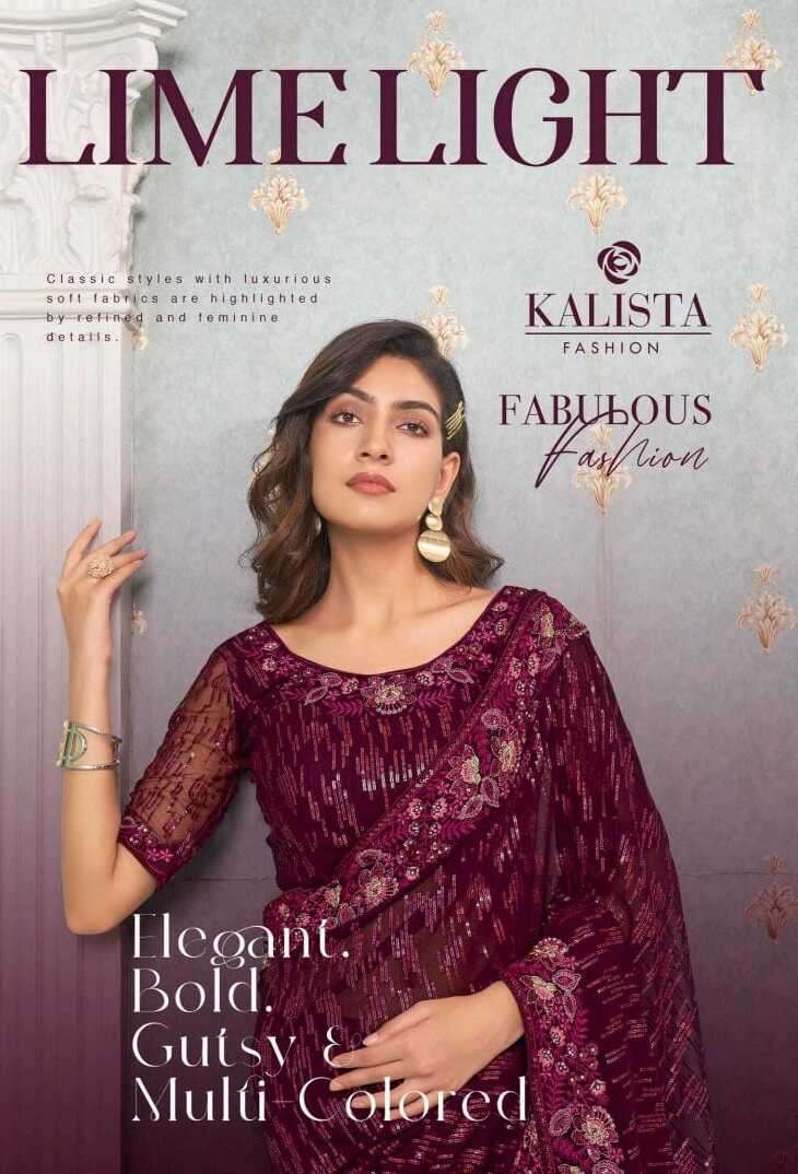 LIMELIGHT BY KALISTA FASHION 2001 TO 2006 SERIES DESIGNER GEORGETTE SAREES