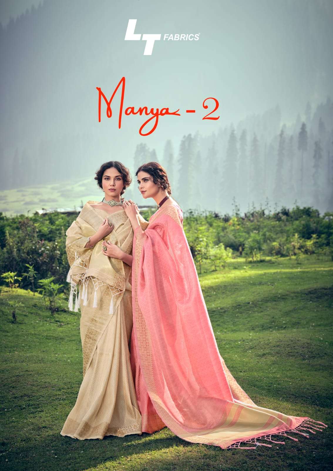 MANYA VOL-2 BY LT FABRICS DESIGNE 7501 TO 7505 LINEN WORK SAREES