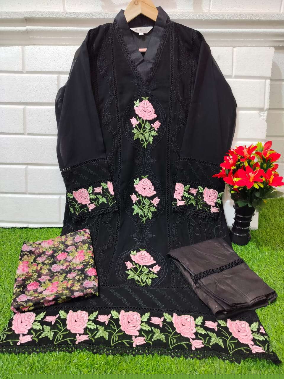 NISHBAT STUDIO 38 COLOURS BY ASLIWHOLESALE GEORGETTE EMBROIDERY PAKISTANI DRESS