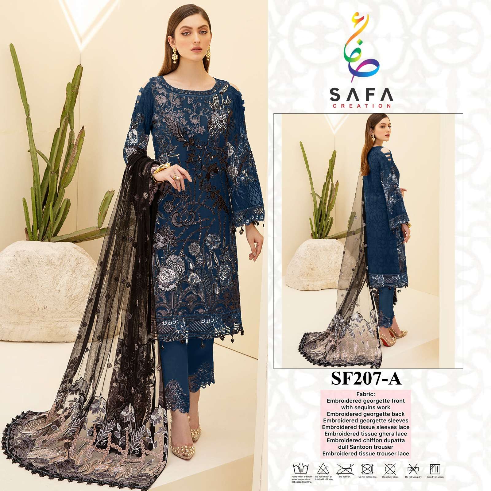 SAFA 207 COLOURS BY SAFA CREATION DESIGNER FAUX GEORGETTE DRESSES