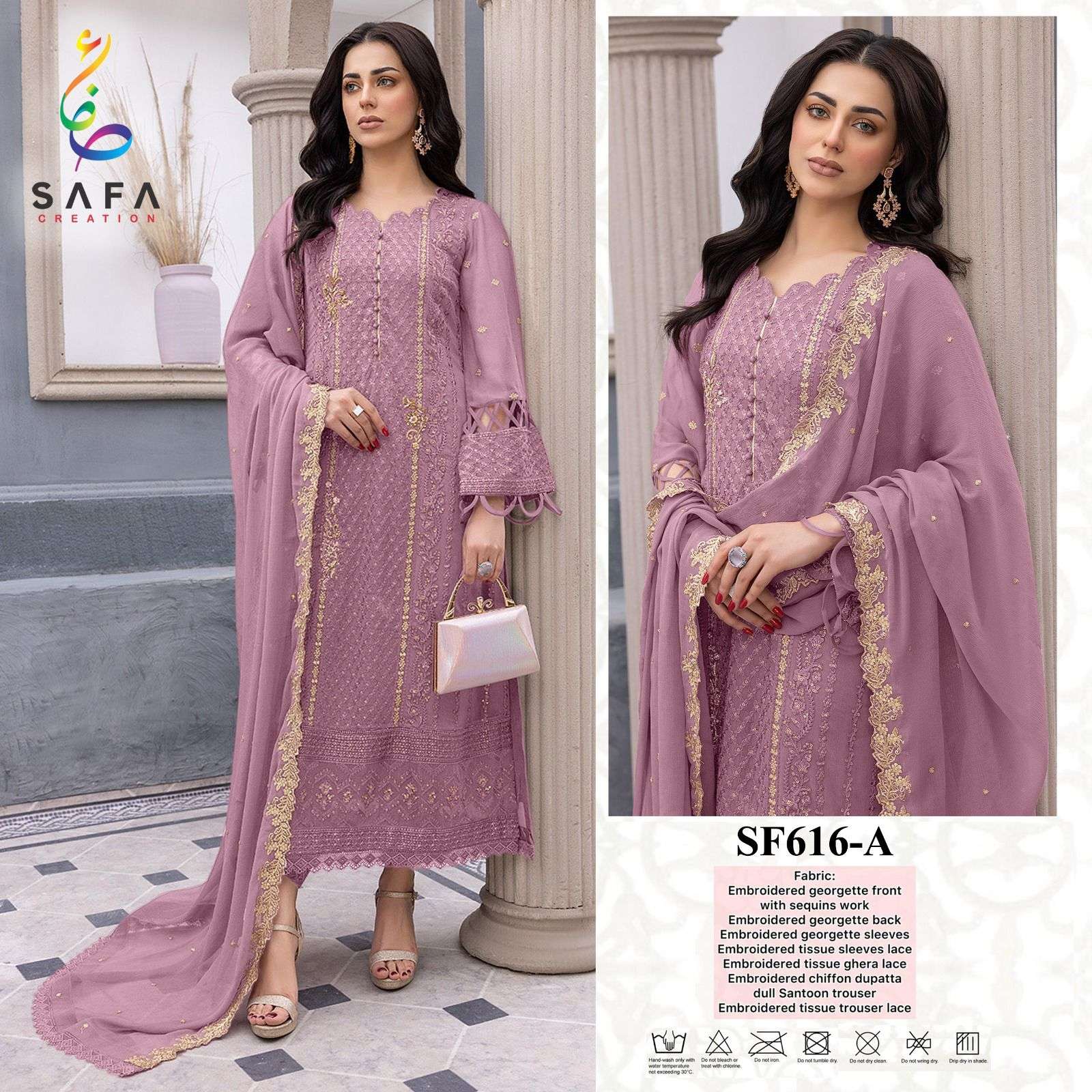 SAFA 616 COLOURS BY SAFA CREATION DESIGNER FAUX GEORGETTE DRESSES