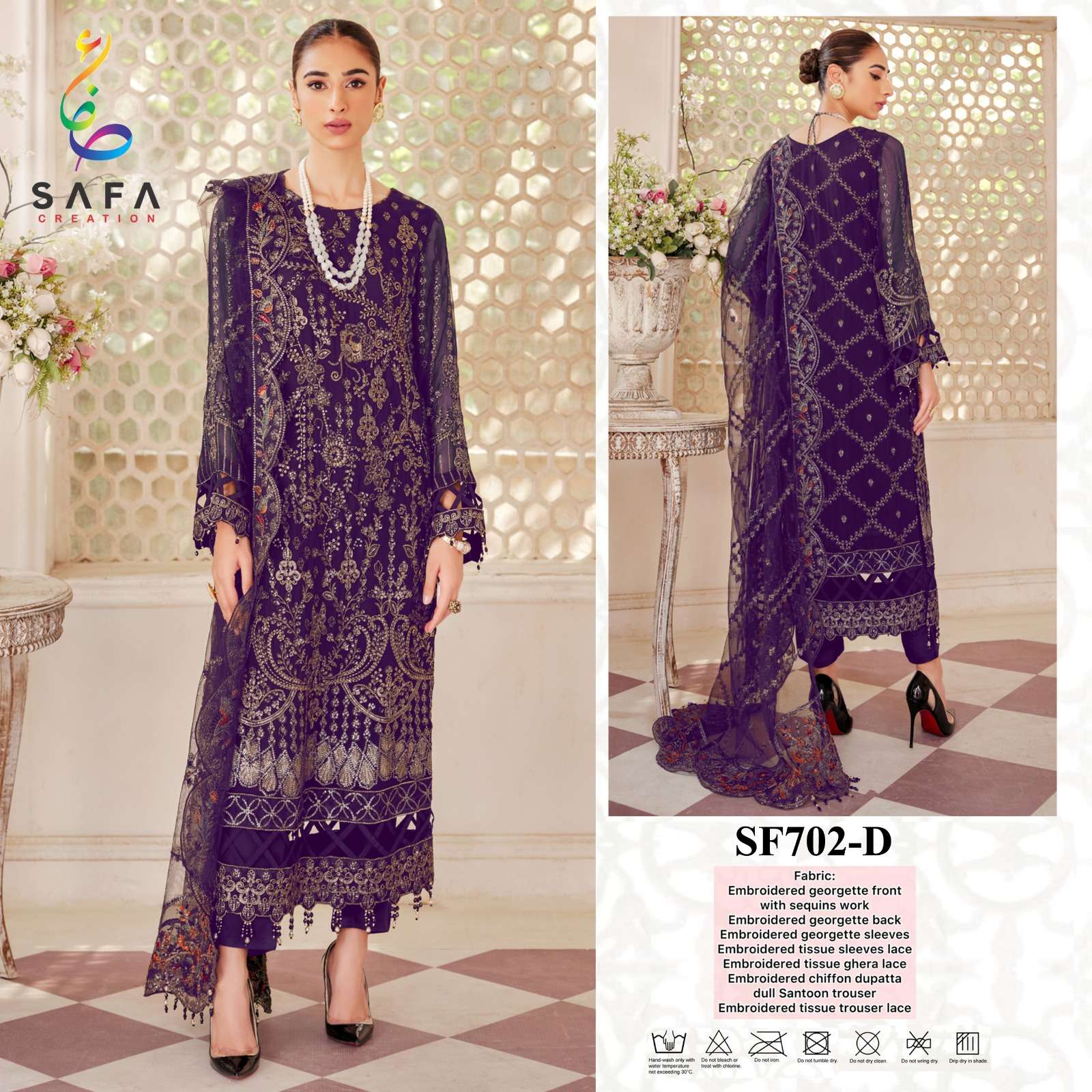 SAFA 702 COLOURS BY SAFA CREATION DESIGNER FAUX GEORGETTE DRESSES