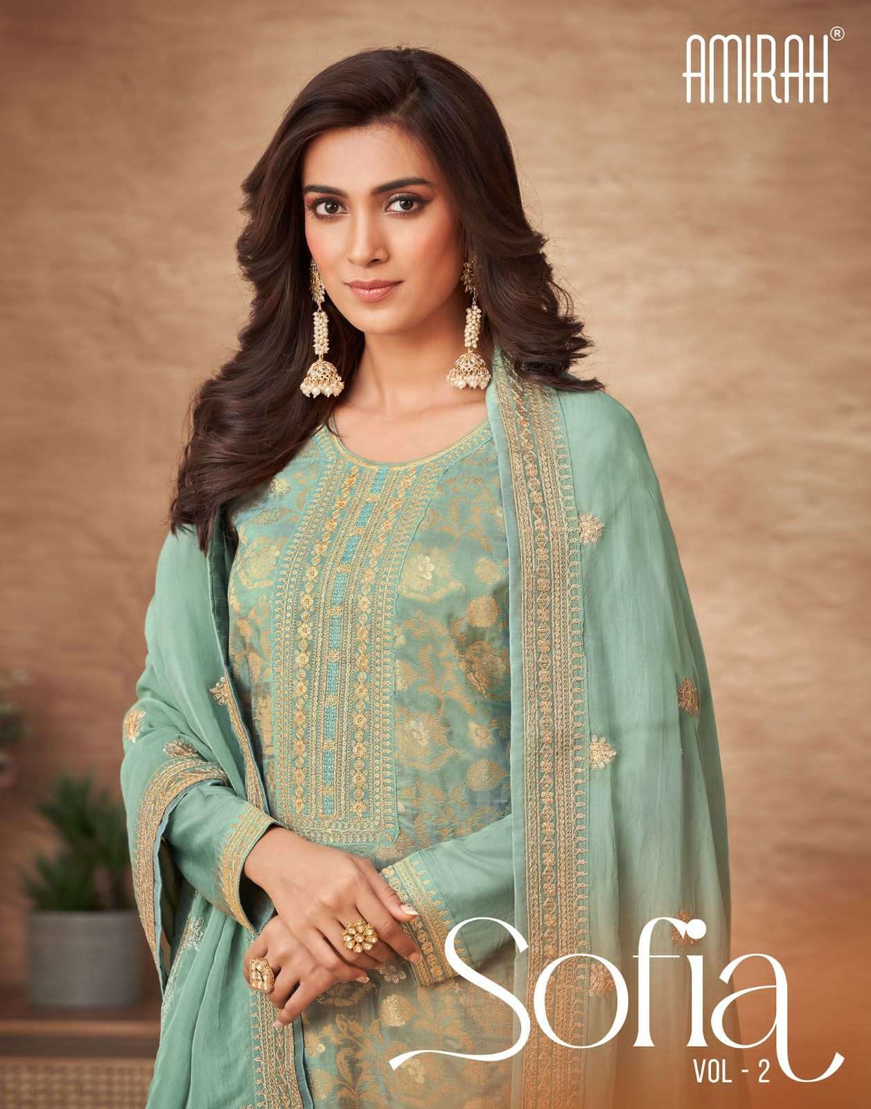 SOFIA VOL-2 BY AMIRAH 17071 TO 17076 SERIES VISCOSE DOLA SILK EMBROIDERY DRESSES