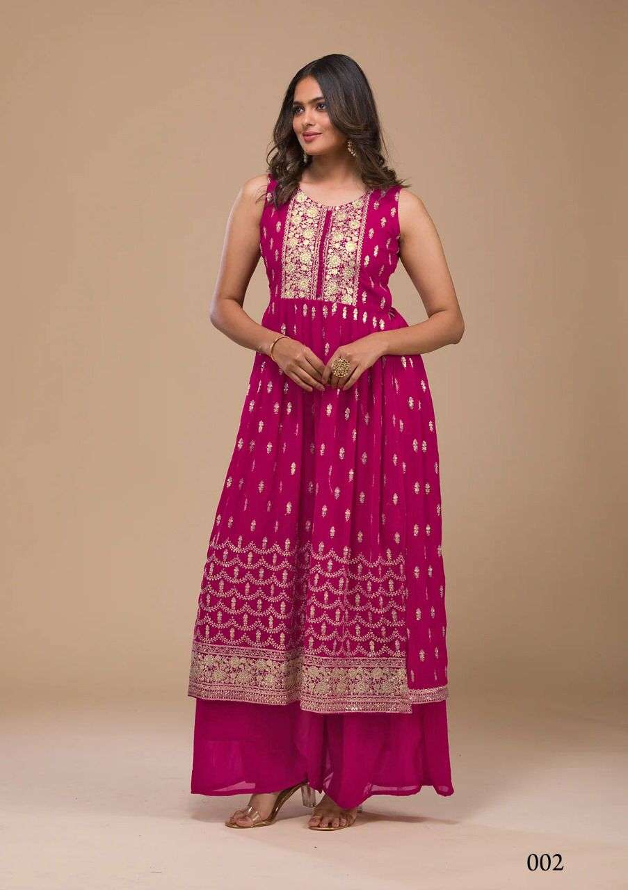 YD-002 COLORS BY ASLIWHOLESALE 001 TO 001-E SERIES DESIGNER GEORGETTE DRESSES