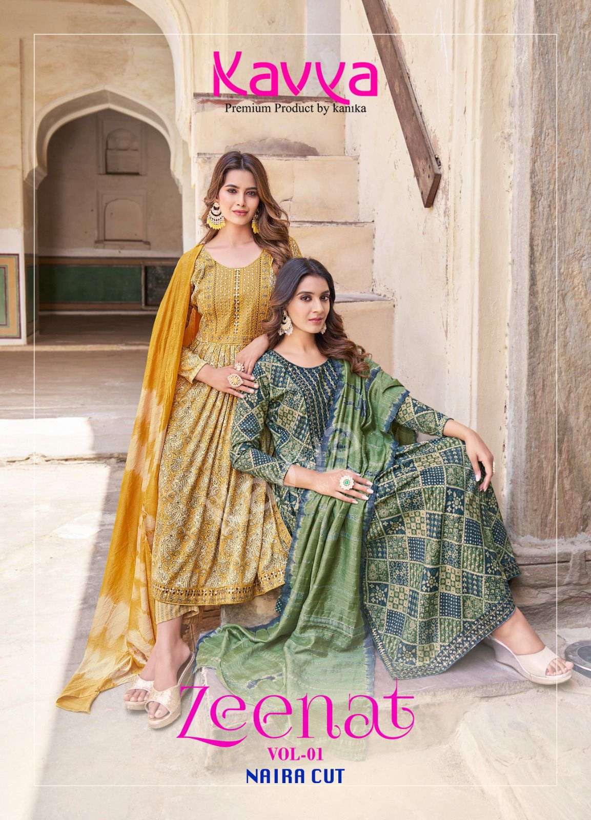 ZEENAT VOL-1 BY KAVYA 1001 TO 1010 SERIES CAPSULE PLRINT DRESSES