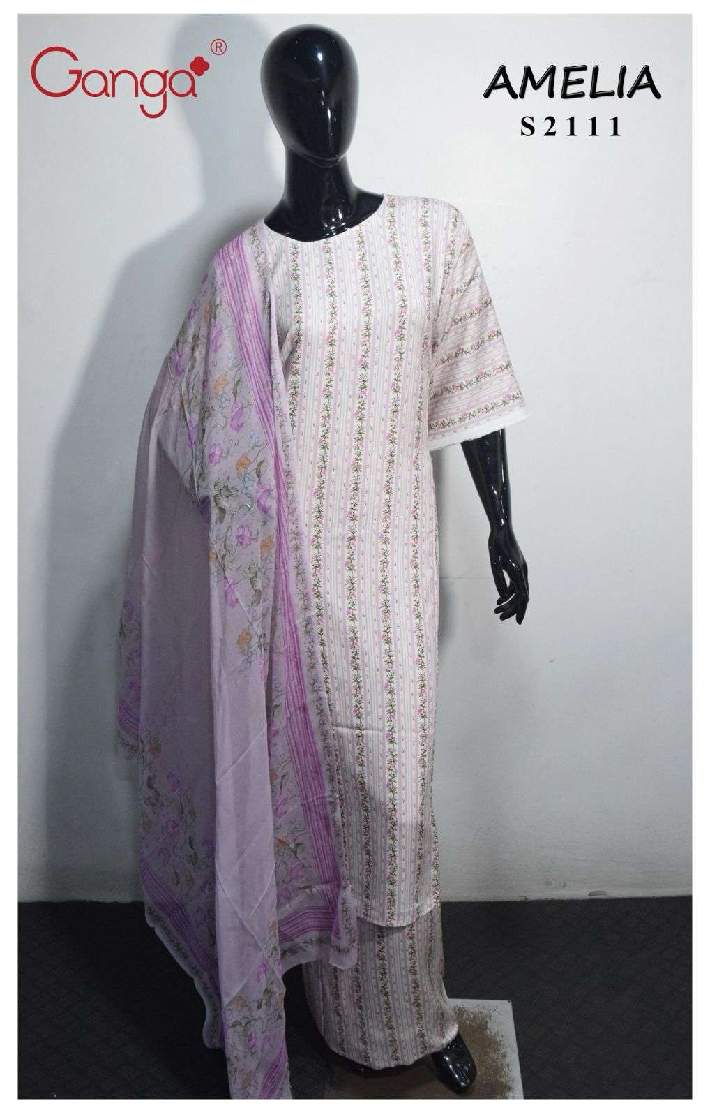 AMELIA SERIES BY GANGA FASHIONS PREMIUM PASHMINA PRINTED DRESSES