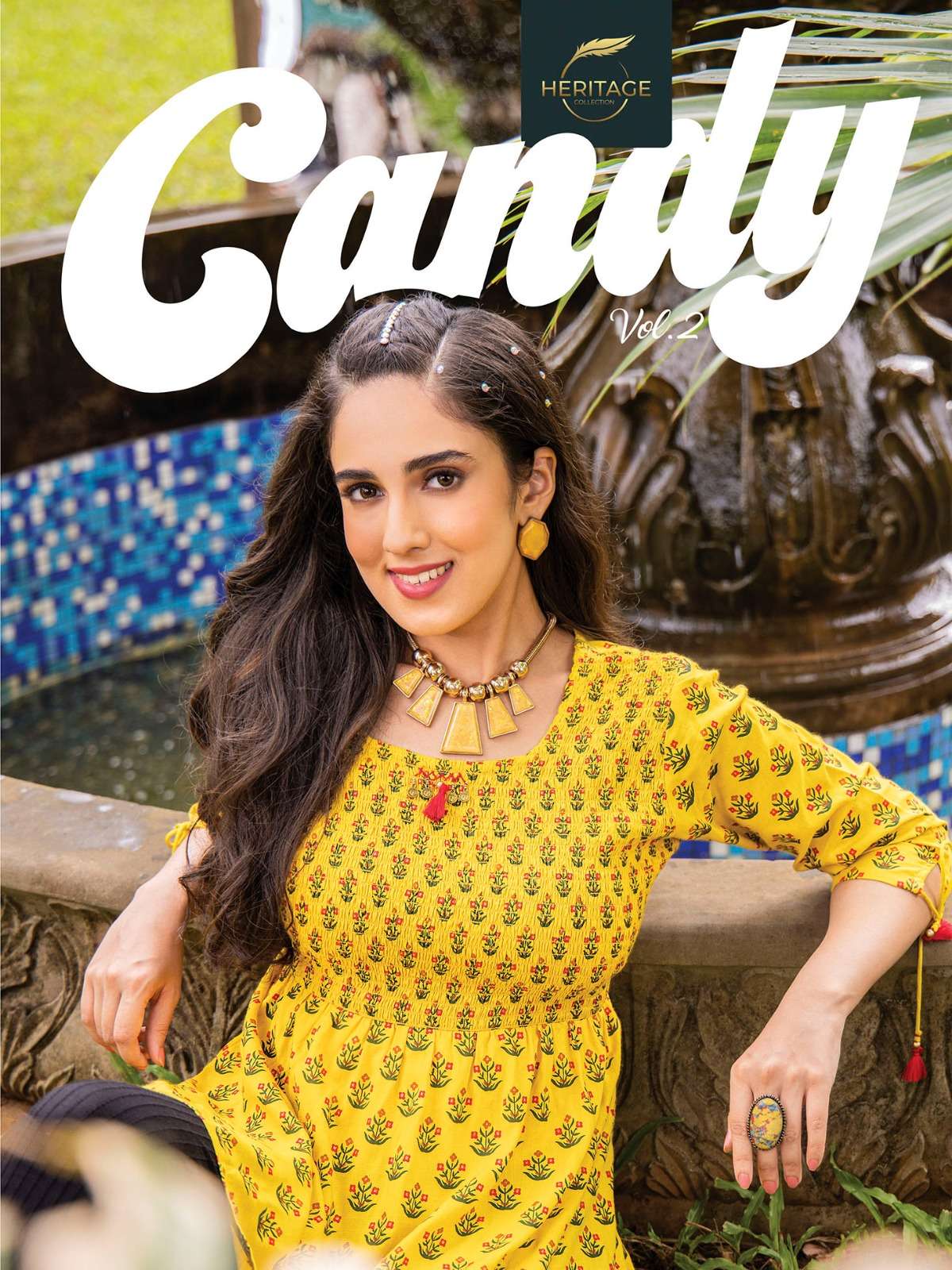 CANDY VOL-2 BY HERITAGE 201 TO 208 SERIES RAYON EMBROIDERY TOPS