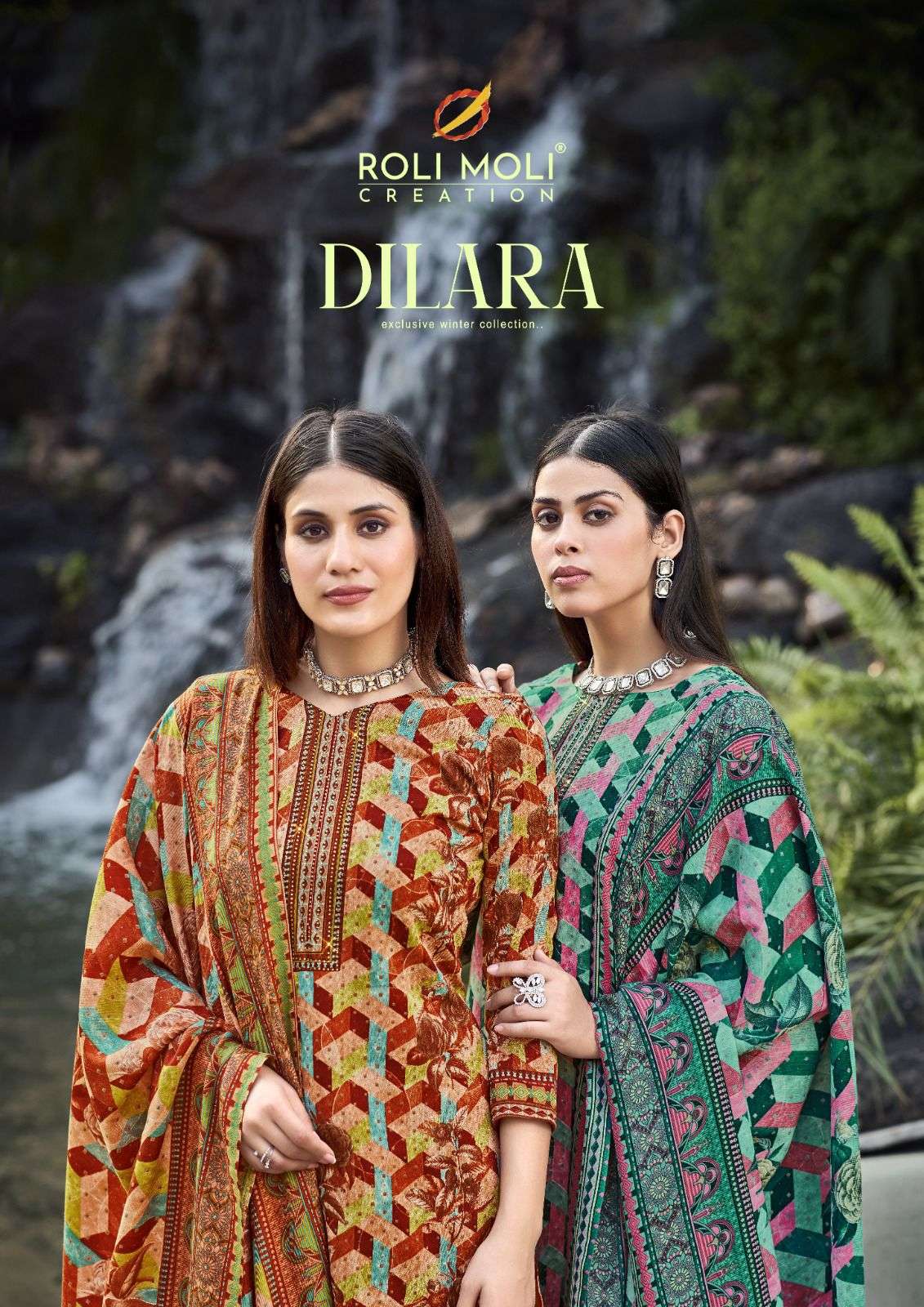 DILARA VOL-2 BY ROLI MOLI 1001 TO 1008 SERIES SOFT PASHMINA DRESSES