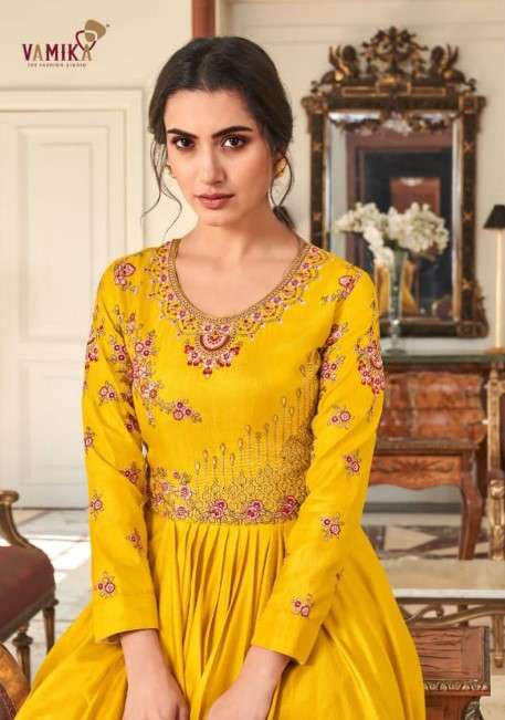 KASEESH BY VAMIKA DESIGNER MUSLIN SILK EMBROIDERY GOWNS