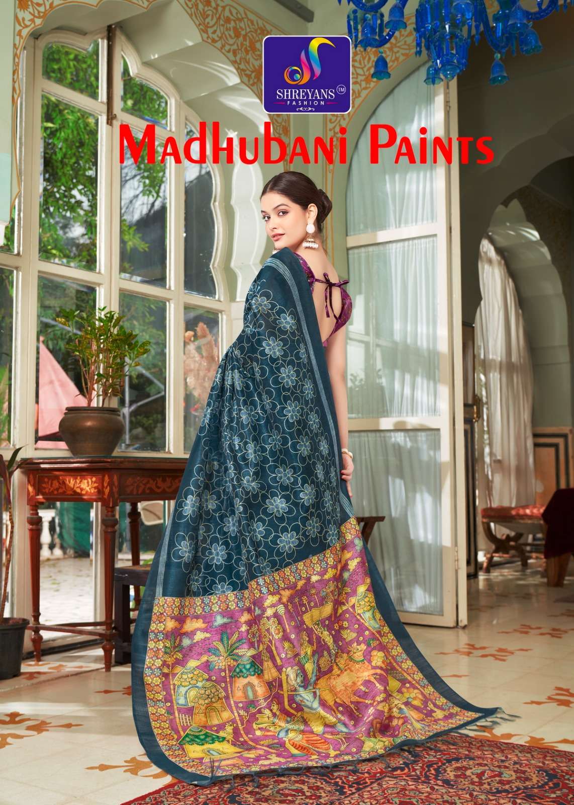 MADHUBANI PAINTS BY SHREYANS FASHION MP-01 TO MP-09 SERIES TUSSER SAREES