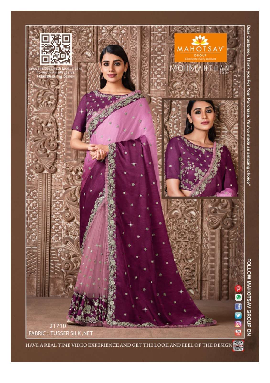 MOHMANTHAN ELITE BY MAHOTSAV DESIGNER FANCY PRINTED SAREES