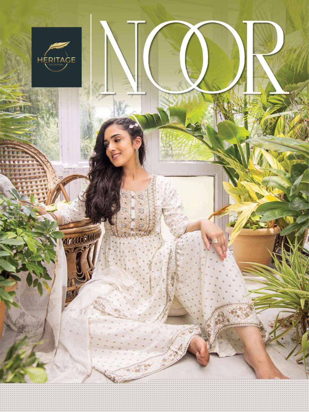 NOOR BY HERITAGE 1001 TO 1006 SERIES RAYON SLUB PRINTED DRESSES
