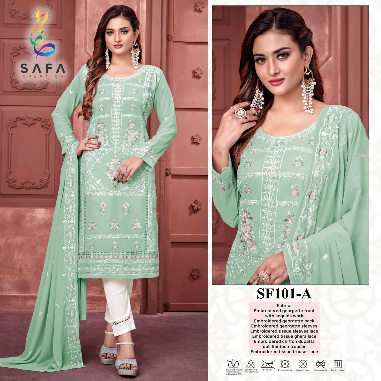 SAFA 101 BY SAFA CREATION DESIGNER FAUX GEORGETTE DRESSES