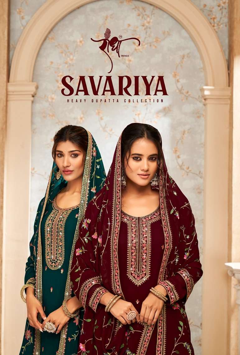 SAVARIYA BY RADHA TRENDZ 1151 TO 1155 SERIES GEORGETTE EMBROIDERY DRESSES