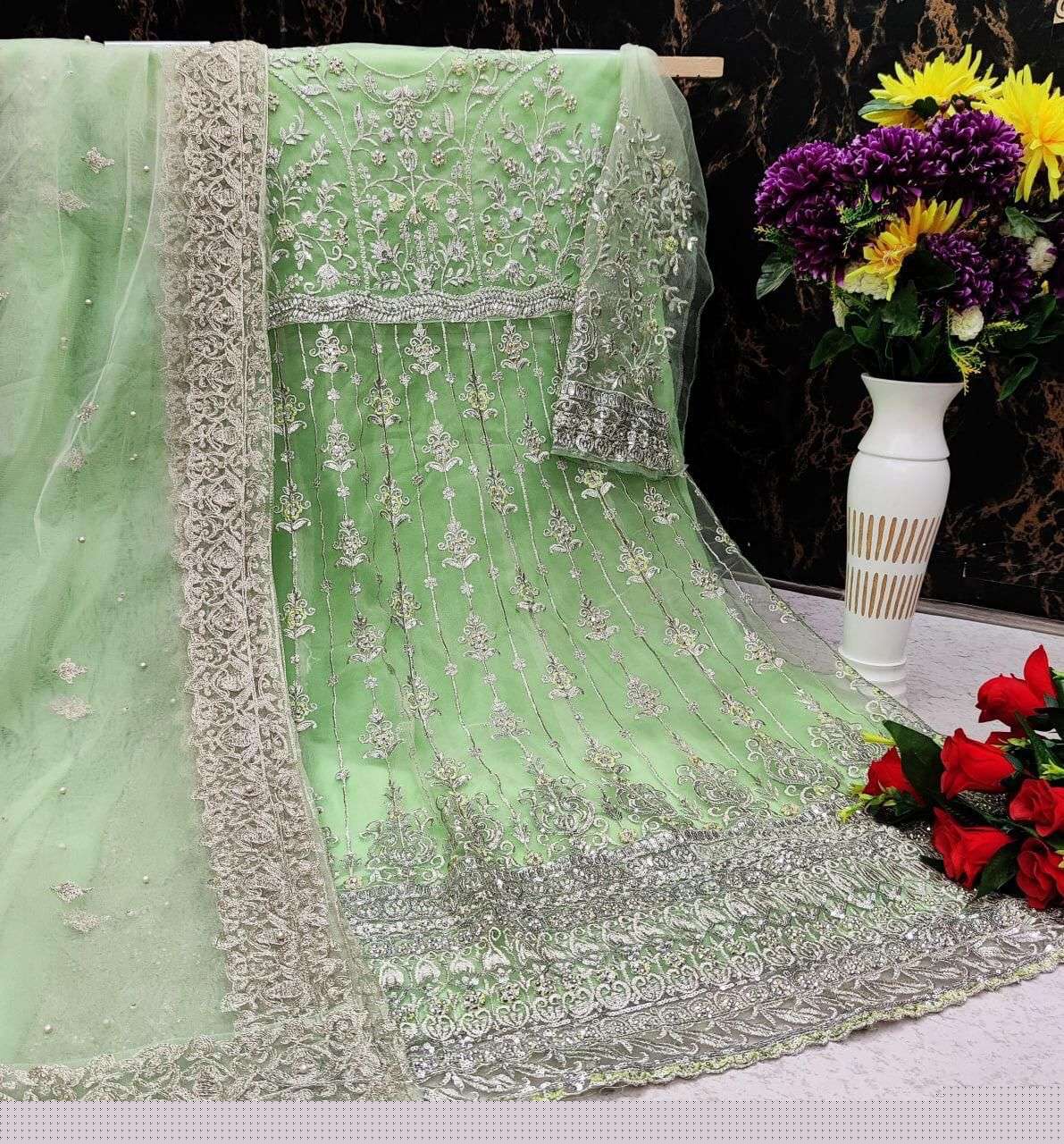 KF-105 HIT DESIGN BY ASLIWHOLESALE DESIGNER BUTTERFLY NET  DRESSES