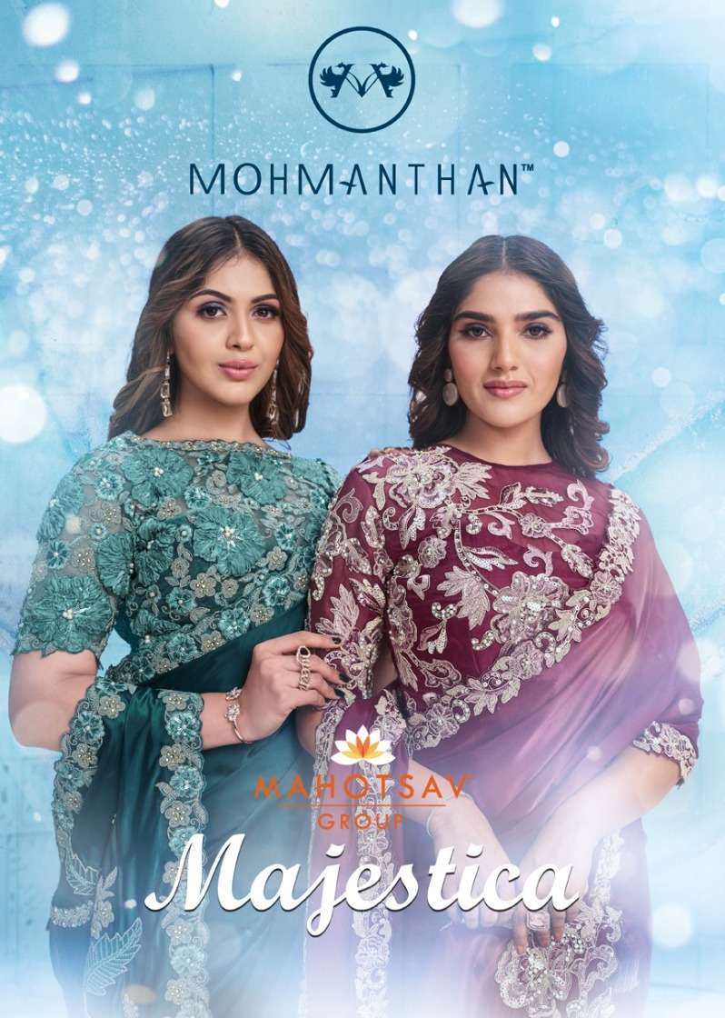 MOHMANTHAN MAJESTICA BY MAHOTSAV DESIGNER FANCY PRINTED SAREES