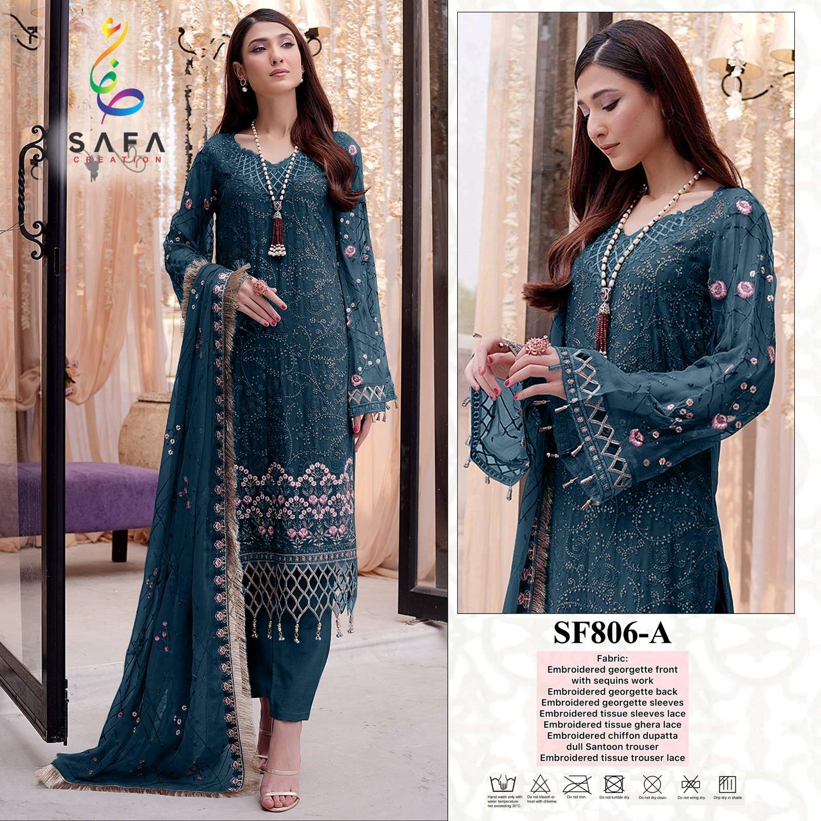 SAFA 806 COLOURS BY SAFA CREATION DESIGNER FAUX GEORGETTE DRESSES