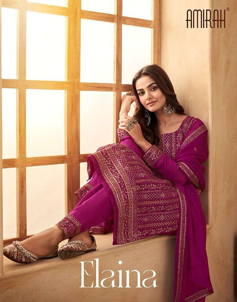 ELAINA BY AMIRAH 17081 TO 17086 SERIES RANGOLI SILK EMBROIDERY DRESSES