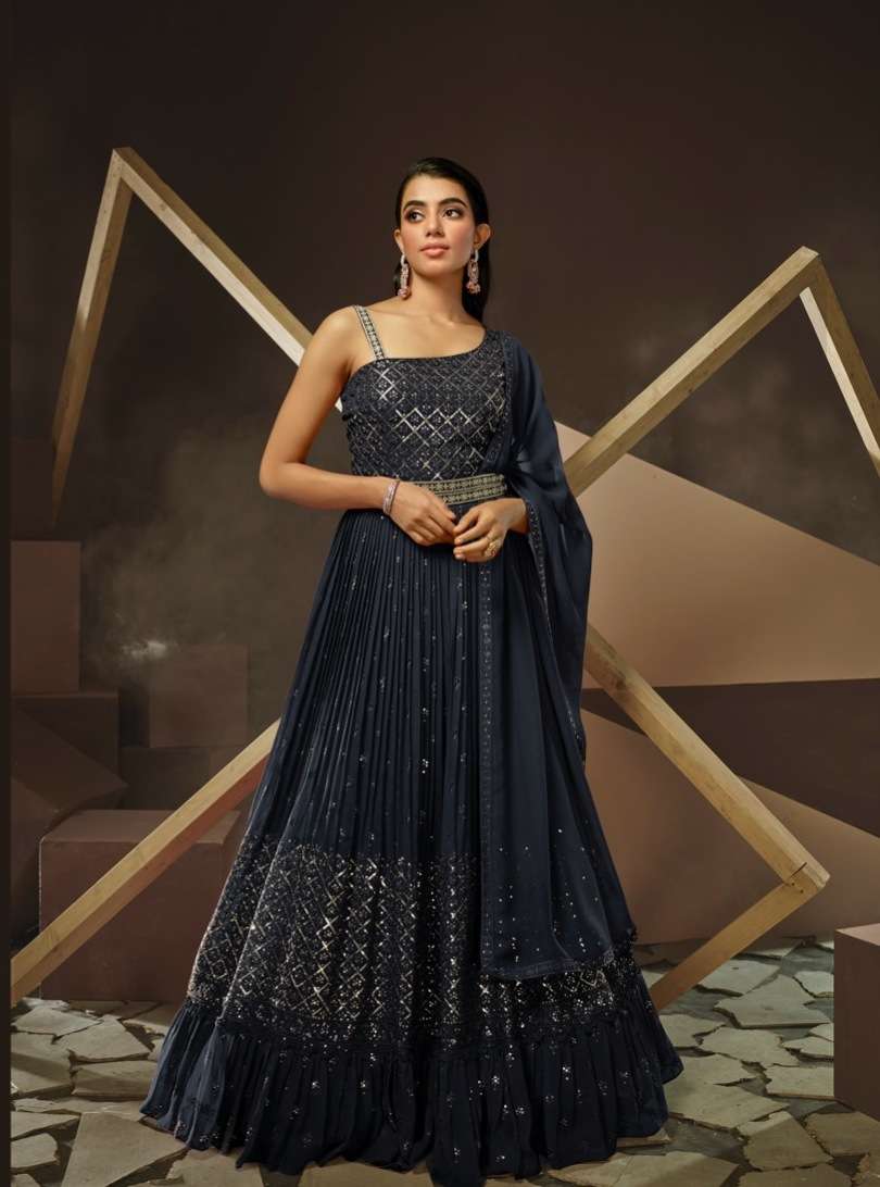 FIONA SUPER HIT BY FIONA 51461 TO 51464 SERIES HEAVY WORK ANARKALI GOWN AND DUPATTA 