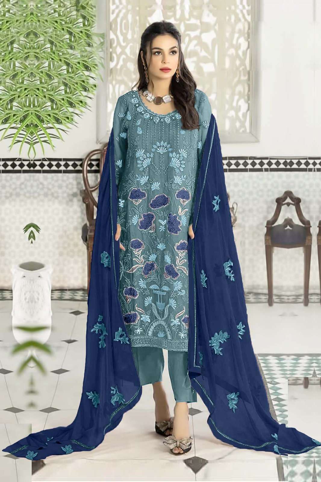 HT 152 SERIES BY ASLIWHOLESALE GEORGETTE EMBROIDERY PAKISTANI DRESSES